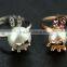 2015 New 18K Gold Plated Bunny Rabbit Pearl Stone Silver Cute Ring