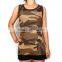 OEM Service sport camouflage t shirts beautiful sexy vest for women