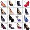 Hot selling PU stiletto high heels designer sexy high heeled pump shoes women's pointed toe thin heels shoes