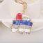 High End Key Chain With Metal Crystal Elephant Pendant Women Bag Accessories Gift