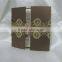 Jazzy style folio with ribbon and personal custom lace hot foil wedding invitations card                        
                                                Quality Choice