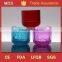 Home decoration use stock tempered colored glass candle holder