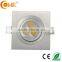 Adjustable led downlight square silver 3w 9w bridgelux room ceiling lamps for office lighting