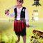 Halloween costume stage performance clothing Pirates of the Caribbean clothing men and women with children