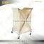 Hospital Laundry Equipment/Canvas Storage Hamper/Square Folding Linen Maid Cart