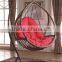 2016 French style rattan hanging chair with cushion hanging wicker chair