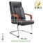 Modern office leather meeting chairs without wheels