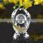 Clear white K9 crystal table clock for home decoration
