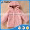 wholesale boutique kids winter faux fur coat with hood