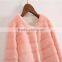 hot pink long sleeve short fur jacket, wholesale short fur jacket clothing