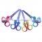Pp colorful handle stainless steel scissors student children safety scissors