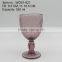 press glass Wine goblet,Hiball,DOF, sundae cup in Amber& Purple color with Knit embossed patern