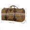 Waterproof Waxed Canvas Travel Bag With Leather Trim                        
                                                Quality Choice