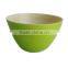 High quality Vietnam coiled bamboo bowl green lacquered outside serving bowl