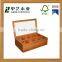 Unfinished Wooden Tea Box With 12 Partitions,pine Box With Glass Lid,tea Box With Hinged Lid