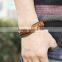 Punk Cool Men Womens Wide Genuine Leather Belt Bracelet Cuff Wristband Bangle