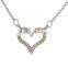 Mother's day gift valentine's day gift 925 sterling silver heart zircon necklaces