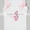 printed pink number apparel new girls vest knit garments for baby girls/kids