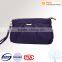 Dark color fashion plain design nylon zipper bag and lady clutch bag