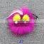 Cute keychain Real Raccoon Fur Mini Monster Bag Chain Keychain