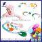 Fashion bead pendant necklace BPA Free silicone baby teething necklace