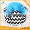 Black Chevron Print With Blue Dots Bumbo Seat Cover