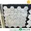 25*25mm honeycomb nero marquina stone matte black hexagon marble mosaic tile