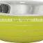 Yellow Colored Mixing Bowl with Stainless Steel..