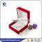 Red &Navy blue flocked jewelry boxes for export sale