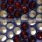 18mm dark siam color foiled revoli shape crystal stone without hole for necklace