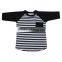 Wholesale 2016 high quality pink polka dots hot pink strip raglan kids shirt fashion t shirt