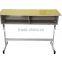 school furniture school double desk and chair for two person