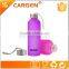 Safety frosted glass candy color water bottle