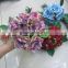 hot sale silk rose flower wedding bouquets with holder