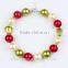 Wholesale child/kid/girl bead chunky bubblegum flower necklace for happy birthday gifts necklace in jewerly