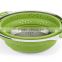 Amazon Hot Selling Silicone Colander Stainless Steel Vegetable Strainer