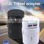 360-Degree Rotatable Universal Travel Adapter with Travel Plugs for UK,/US/EU/AUS Type