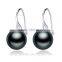 9-10mm AAA varity colors freshwater 925 silver button pearl earring