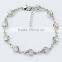 Unique design solitaire cubic zirconia bracelet length adjustable jewelry best gift for her