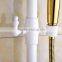 New arrival white painting bath&shower faucet set with brass rainfall shower head