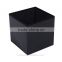HomCom 15" Folding Tufted Square Storage Ottoman - Black