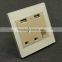 Multi plug wall sockets with usb port made in China usb wall socket
