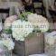 Beautiful wooden wedding centerpiece