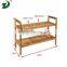 Home furniture 2 tier wooden folding shoe rack