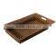 Natural rattan storage serving tray