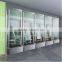 Tranquil indoor waterfall conference room partition