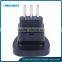 China 2016 new products 10/16A black plug converter travel adapter for italy