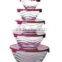 GH054 5pcs Glass Bowl Set With Deco
