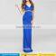 2016 new fashion custom design summer ladies long dresses , hot sale V neck sexy dress for women