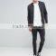 Custom Baseball Collar Side Pockets Back Men's Slub Knit Cotton Polyester Elastane Casual Skinny Tight Zip Jumper Sweatshirt